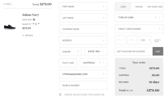 Aquila checkout