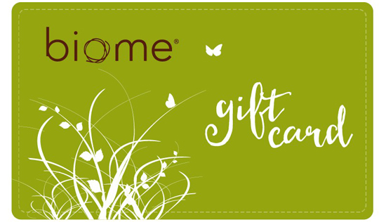 Biome gift cards