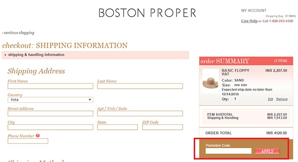 Boston Proper Redeem