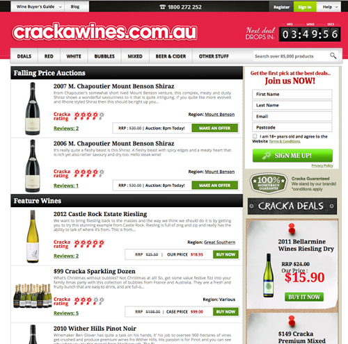 Cracka Wines screenshot