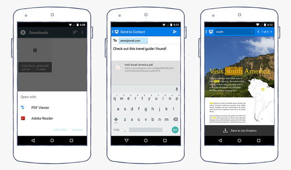 Dropbox mobile app