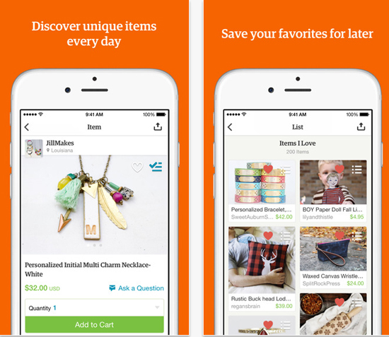 Etsy mobile app