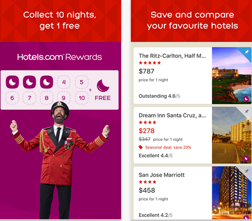 Hotels.com mobile app