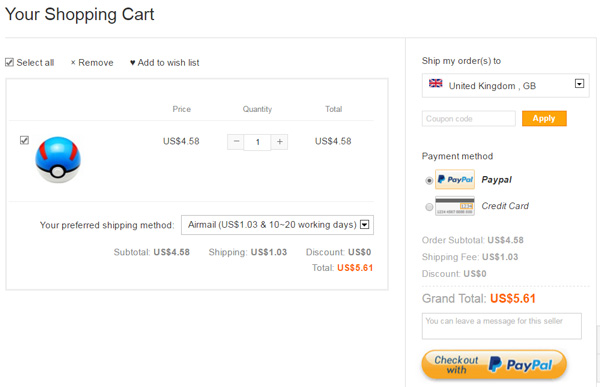 Lightake checkout