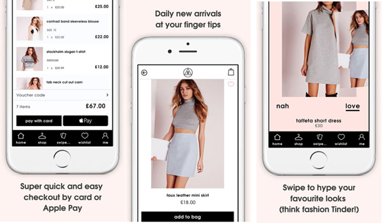 Missguided mobile app