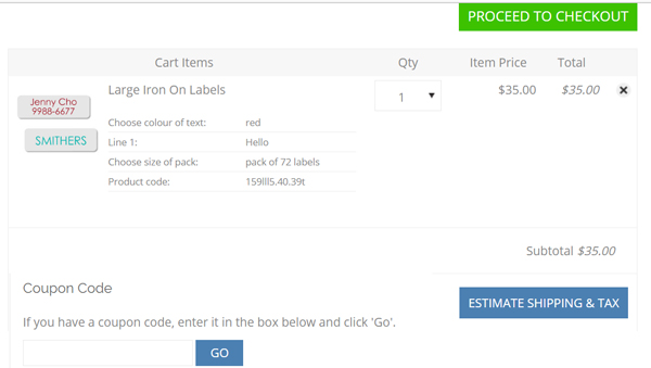 That's Mine checkout