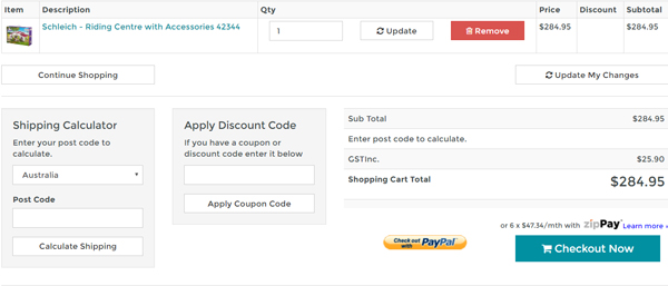 Toy Galaxy checkout